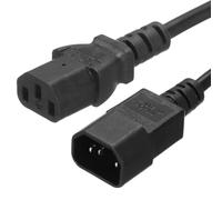 PATIKIL Cavo di Alimentazione AC a 3 Poli Maschio C14 a Femmina C13 0.75mm² 5m 16.4 Piedi 250V 10A Cavo Prolunga PDU per Laptop Elettronica TV Computer Stampante Radio Monitor