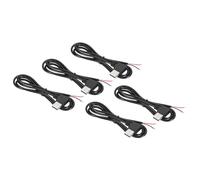 PATIKIL Cavo Pigtail a 2 Pin Nudo Maschio USB 2.0 da 3.28Ft, 5pz Cavi di Alimentazione 22AWG Prolunga Adattatore Angolare Destro per Attrezzature di Ricarica Fai da Te, Nero