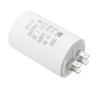 PATIKIL CBB60 25uF Marcia Condensatore,1pz AC 450V 4 Perno 50/60Hz Cilindro Inferiore per Lavatrice, Acqua Pompa Motore Stella, Bianco