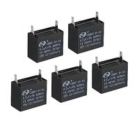 PATIKIL CBB61 Soffitto Ventilatore Condensatore, 5Pz 4uF 450V AC 50/60HZ Singolo Inserto con 2pins per Climatizzatore Ventilatore Motore Stella Condensatore Marce 38 x 32 x 31mm