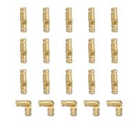 PATIKIL Cerniere a Barile Nascoste in Ottone 0.6"x0.16", 20Pz Cerniere Invisibili Supporto Pieghevole Cerniera a Cilindro Nascosta per Fai da Te Armadio Gioielli Scatola in Legno, Oro
