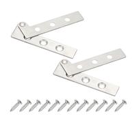 PATIKIL Cerniere a Bilico per Porte, 2 Set 360 Rotanti Cerniere per Porta Nascoste Albero Su Giù Hardware Taglia S per Porta Segreta, Libreria, Tono Argento