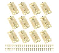 PATIKIL Cerniere a Scatto Piccole 1-3/16 Pollici, 12pz Mini Cerniera per Scatole Gioielli con Viti per Scatole Gioielli in Legno Armadietto Cassetti Porte Cancelletto, Oro