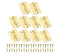 PATIKIL Cerniere a Scatto Piccole 1 Pollici, 10pz Mini Cerniera per Scatole Gioielli con Viti per Scatole Gioielli in Legno Armadietto Cassetti Porte Cancelletto, Oro