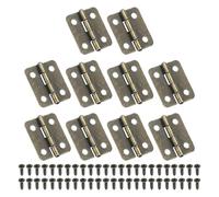PATIKIL Cerniere a Scatto Piccole 3/4 Pollici, 10pz Mini Cerniera per Scatole Gioielli con Viti per Scatole Gioielli in Legno Armadietto Cassetti Porte Cancelletto, Marrone
