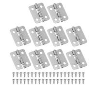 PATIKIL Cerniere a Scatto Piccole 3/4 Pollici, 10pz Mini Cerniera per Scatole Gioielli con Viti per Scatole Gioielli in Legno Armadietto Cassetti Porte Cancelletto, Argento