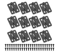 PATIKIL Cerniere a Scatto Piccole 3/4 Pollici, 12pz Mini Cerniera per Scatole Gioielli con Viti per Scatole Gioielli in Legno Armadietto Cassetti Porte Cancelletto, Nero