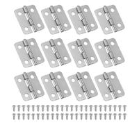 PATIKIL Cerniere a Scatto Piccole 3/4 Pollici, 12pz Mini Cerniera per Scatole Gioielli con Viti per Scatole Gioielli in Legno Armadietto Cassetti Porte Cancelletto, Argento