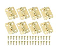 PATIKIL Cerniere a Scatto Piccole 3/4 Pollici, 8pz Mini Cerniera per Scatole Gioielli con Viti per Scatole Gioielli in Legno Armadietto Cassetti Porte Cancelletto, Oro