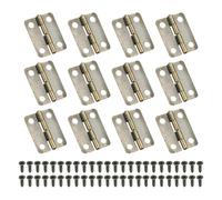 PATIKIL Cerniere a Scatto Piccole 5/8 Pollici, 12pz Mini Cerniera per Scatole Gioielli con Viti per Scatole Gioielli in Legno Armadietto Cassetti Porte Cancelletto, Marrone