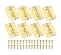 PATIKIL Cerniere Piccole 1 Pollice, 8pz Mini Cerniere per Portagioie con Vite per Gioielli, Scatole Legno, Ante, Cassetti, Cancelli, Oro