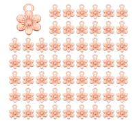 PATIKIL Charm a Fiorellino, 100 Pz Pendente Piccolo Fiore in Lega Vintage per Creazioni Fai da Te, Oro Rosa, 0.5 x 0.4 Pollici