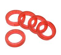 PATIKIL Chiave Cappucci Coperchi Ring, 20pz 0,9" Chiavi Identificatori Coperchi Codifica Tag Segnaline Rotondo Silicone Manicotto per Ufficio Casa Appartamento, Rosso