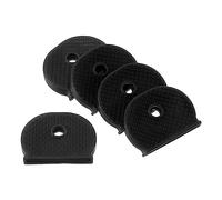 PATIKIL Chiave Cappuccio Coperchio, 10pz Chiavi Identificatori Coperchi Codifica Tag Segnalino Semicerchio Silicone Custodia per Ufficio Casa Appartamento, Nero