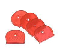 PATIKIL Chiave Cappuccio Coperchio, 25pz Semicerchio Chiave Identificatore Etichette per Identificazione Casa Chiavi Codifica Sistema, Rosso