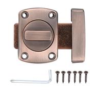 PATIKIL Chiavistello girevole da 5,6 cm, in lega di zinco, di sicurezza, su entrambi i lati, con viti, per armadietti, mobili e finestre del bagno, marrone scuro