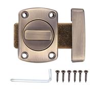 PATIKIL Chiavistello girevole da 5,6 cm, in lega di zinco, di sicurezza, su entrambi i lati, con viti, per armadietti, mobili, bagno, finestra, marrone