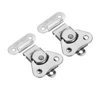 PATIKIL Chiusura a Farfalla a Molla Piccola a Scatto 2.1"x1.5", 2Pz Chiusura a Torsione Acciaio e Morsetto a Levetta, Ferramenta Metallo per Chiusura Casse, Scatola, Tono Argento