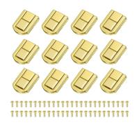 PATIKIL Chiusura a Scatto a Leva 1.3" x 0.9", 12pz Chiusure a Scatto in Metallo, Rettangolari, Stile Retrò, per Decorazione Portagioie, Valigetta, Cassetta Attrezzi, Colore Oro