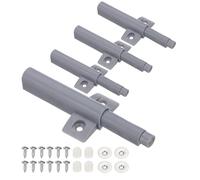 PATIKIL Chiusura magnetica a pressione, 4 pezzi, chiusura a pressione nascosta, per armadietti, cassetti, cucina, guardaroba, grigio