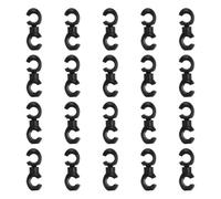 PATIKIL Chiusura per Cavo Freno Bici MTB, 20pz Clip a S a Forma di Gancio Rotante per Cavo di Guida Freno a Croce Cavi di Trasmissione per Bici MTB Strada, Nero