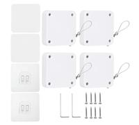 PATIKIL Chiusura Porta Schermo Scorrevole Automatica Senza Foratura 500g, Chiusura Porta Sensore Tempesta Multifunzionale con Cordino Acciaio per Camera da Letto Bagno Studio, Bianco 4Pz