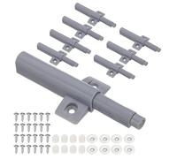 PATIKIL Chiusure magnetiche a pressione, 8 pezzi, chiusura a pressione nascosta, chiusura a scatto, per armadietti, cassetti, cucina, guardaroba, grigio