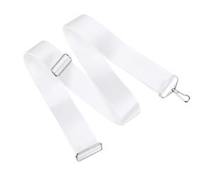 PATIKIL Cinghia Centrale Rete da Tennis 2" x7,2', Regolazione Cinghia Rete in Nylon Regolabile Altezza Regolabile con Fibbia per Parco, Stadio, Campo Pubblico, Bianco