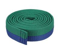 PATIKIL Cintura di Rango Colorata per Taekwondo, 1.6" x7.2Ft 2.2M Cintura in Poliestere per Arti Marziali Judo Karate per la Pratica Dell'Insegnamento degli Allenatori, Verde-Blu