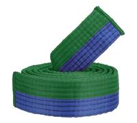 PATIKIL Cintura di Rango Colorata Taekwondo, 1.6" x5.2Ft 1.6M Cintura in Poliestere per Arti Marziali Judo Karate per la Pratica Dell'Insegnamento degli Allenatori, Verde-Blu