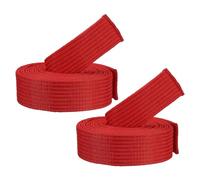PATIKIL Cinture di Rango Colorate per Taekwondo, Confezione da 2 Cinture di Rango Colorate per Arti Marziali in Poliestere 1.6" x7.2Ft per l'Insegnamento e Pratica degli Allenatori, Rosso