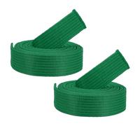 PATIKIL Cinture di Rango Colorate per Taekwondo, Confezione da 2 Cinture di Rango Colorate per Arti Marziali in Poliestere 1.6" x7.9Ft per l'Insegnamento e Pratica Allenatore, Verde