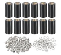 PATIKIL Circuito Distanziatori M3x15mm, 12 Set Altezza Supporto 15mm/0.59" Pcb Standoff Scheda Isolamento Rotondi Dadi Distanziatori in Plastica a Testa Piatta per Scheda Pcb Pc, Stile 1