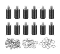 PATIKIL Circuito Distanziatori M4x15mm, 12 Set Altezza Supporto 15mm/0.59" Pcb Standoff Scheda Isolamento Rotondi Dadi Distanziatori in Plastica a Testa Piatta per Scheda Pcb Pc, Stile 2