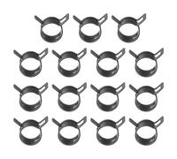 PATIKIL Clip a Molla per Tubi Flessibili da 14-15.8mm di Diametro Esterno, 15 Pezzi Clip a Molla a Tensione Costante in Silicone per Tubi dell'Aria in Silicone, Tubi dell'Acqua, Nero