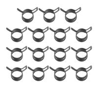 PATIKIL Clip a Molla per Tubi Flessibili da 17-19mm OD, 15pz Clip a Molla a Tensione Costante in Silicone per Tubi Aria in Silicone lista Carburante Tubo Acqua, Nero