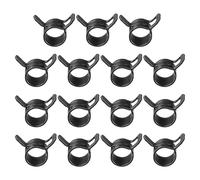 PATIKIL Clip a Molla per Tubi Flessibili da 7-8.2mm Od, 15Pz Clip a Molla a Tensione Costante Silicone per Tubi Aria Silicone Rigo Carburante Tubo Acqua, Nero