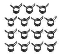 PATIKIL Clip a Molla per Tubi Flessibili da 9-10.2mm Od, 15Pz Clip a Molla a Tensione Costante Silicone per Tubi Aria Silicone Rigo Carburante Tubo Acqua, Nero