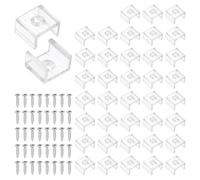 PATIKIL Clip per strisce di luci a LED, confezione da 80 clip di fissaggio in plastica con viti in acciaio inossidabile 304 per nastro per cavi luminosi RGB al neon da 10 mm, trasparenti