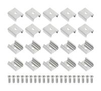 PATIKIL Clip per Strisce LED, 120pz Staffe Montaggio in Acciaio Inossidabile Supporto Morsetto a Clip Fissaggio con Viti per Cavo per Illuminazione a Strisce LED da 18mm a 19mm