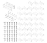 PATIKIL Clip per Strisce LED, 48pcs Supporti di Montaggio per Strisce LED Neon Plastica con Viti in Acciaio Inossidabile 304 per Cavo a Nastro per Luci Neon RGB da 9.5mm-10.3mm Larghezza