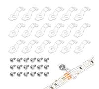 PATIKIL Clip per Strisce Led, 60 Pezzi Staffe di Montaggio Trasparenti per Strisce Led da 8mm con Viti Compatibili, Clip di Fissaggio da Un Lato per Strisce Led