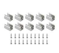 PATIKIL Clip per Strisce LED, Confezione da 100 Supporti di Montaggio in Acciaio Inossidabile con Viti per Cavi Luminosi RGB Neon 4,8mm-6mm