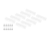 PATIKIL Clip per Strisce LED, Confezione da 20 Supporti di Montaggio in Plastica con Viti per Cavi a Nastro RGB 8x16mm, Chiaro