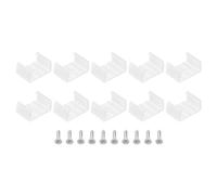PATIKIL Clip per Strisce LED, Confezione da 40 Supporti di Montaggio in Plastica con Viti per Cavi a Nastro RGB 18mm-20mm, Traslucido