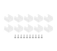 PATIKIL Clip per Strisce LED, Confezione da 40 Supporti di Montaggio in Plastica con Viti per Cavi a Nastro RGB 10mm-12mm, Traslucido