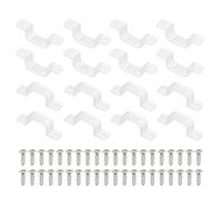 PATIKIL Clip per striscia luminosa a LED, confezione da 50 staffe di montaggio rigide con viti per nastro per cavi luminosi RGB al neon 3528/5050 di larghezza 17 mm, trasparenti