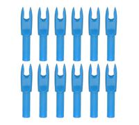 PATIKIL Cocche per Frecce da Tiro con L'Arco da 4,2 mm, Confezione da 12 Inserti in Plastica per Frecce di Ricambio per Frecce da Caccia, Tiro con Arco Ricurvo Compound, Blu