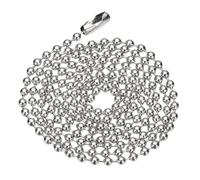 PATIKIL Collana a Catenina con Perline Tono Argento, Collana a Perle in Acciaio al Titanio 2mm Y2K Punk per Gioielli Donna e Uomo Regalo, Lunghezza 28 Pollici