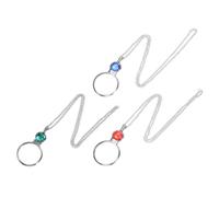 PATIKIL Collana con Lente D'ingrandimento 3X, 3pz Pendente con Lente in Vetro di Diametro 4,5cm Catena Lunga 80cm per Donne Regalo per Lettura Gioielli Lavori Maglia, Rosso Blu Verde
